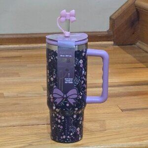 Hydragear agenda tumbler with bow straw- 30 oz